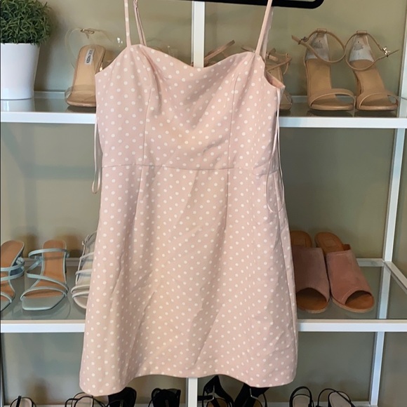 French Connection Dresses & Skirts - French connection pink polka dot mini dress